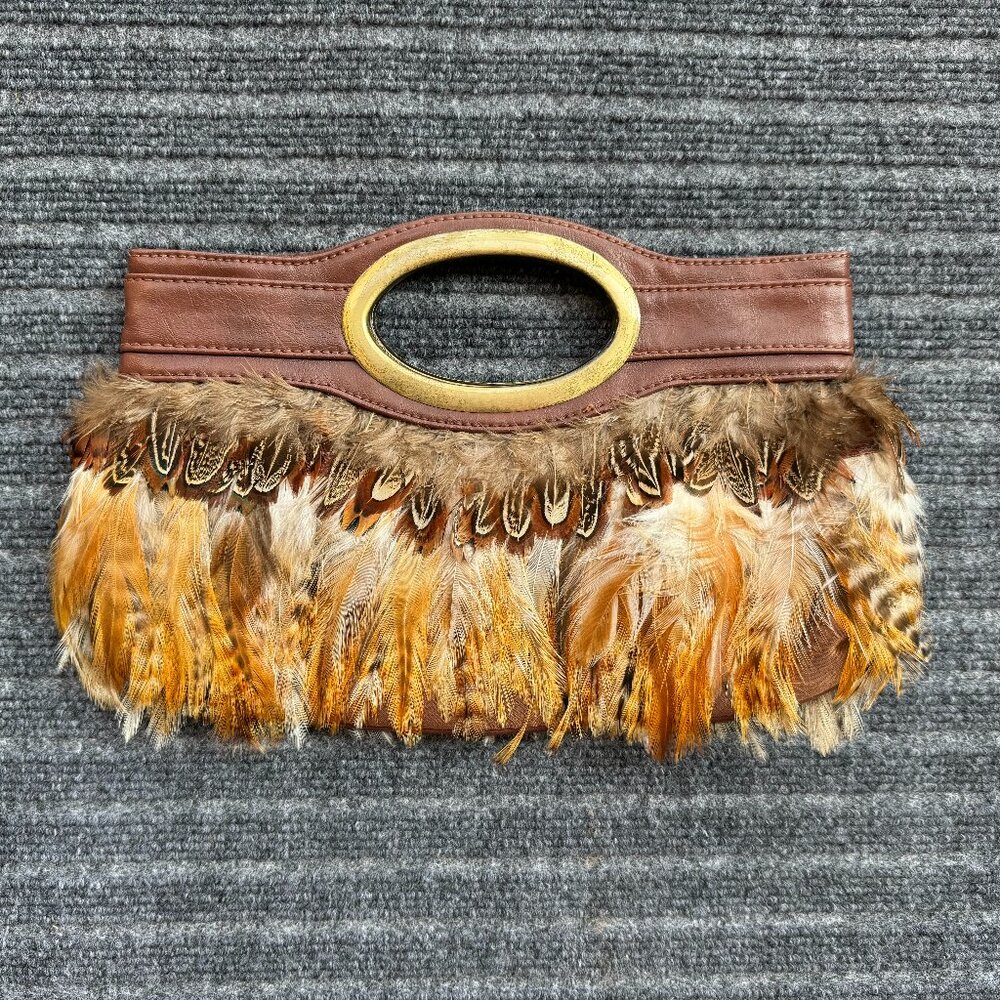 LIKE NEW! Gorgeous Feather Purse